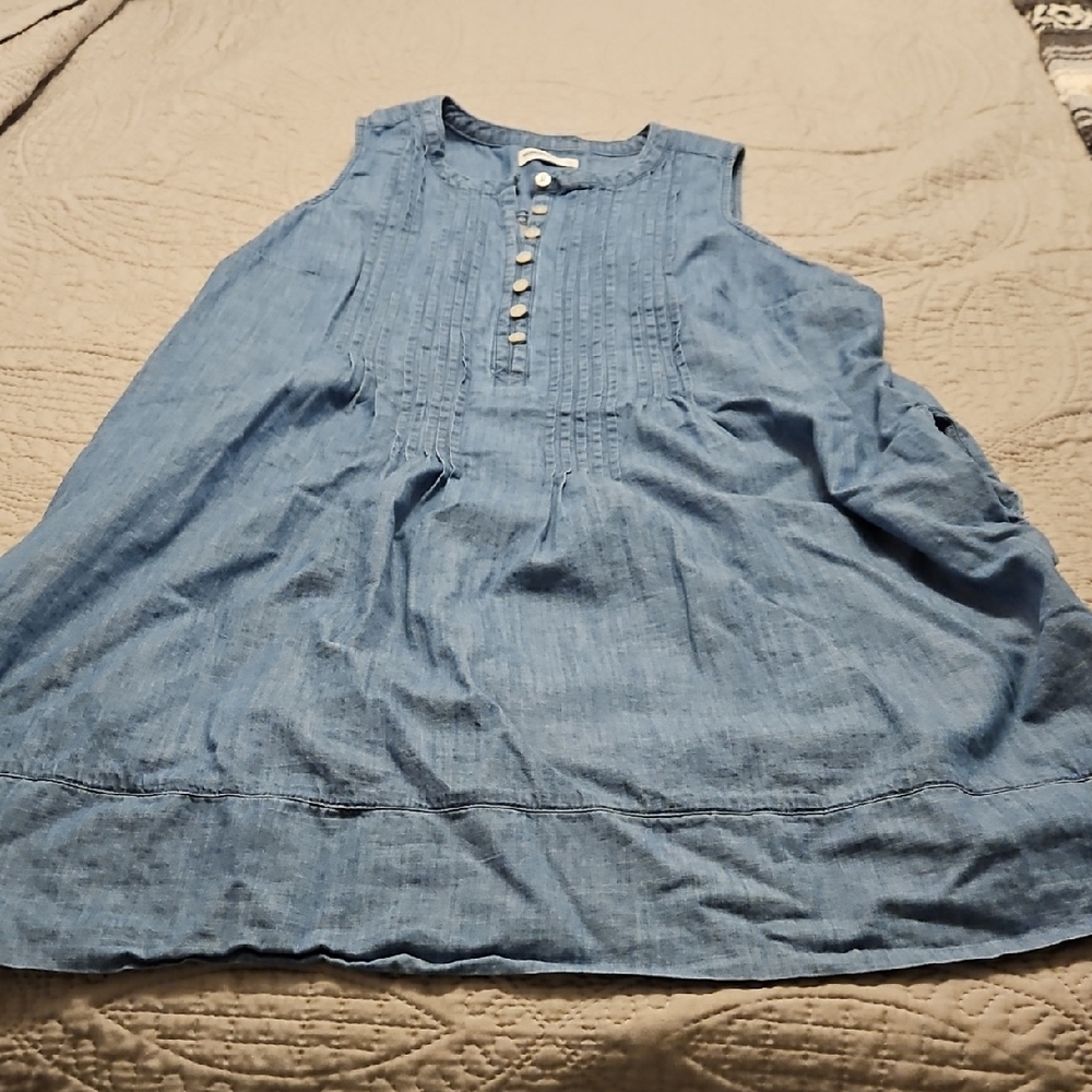 Sonoma Light Blue Denim Button-Up Dress